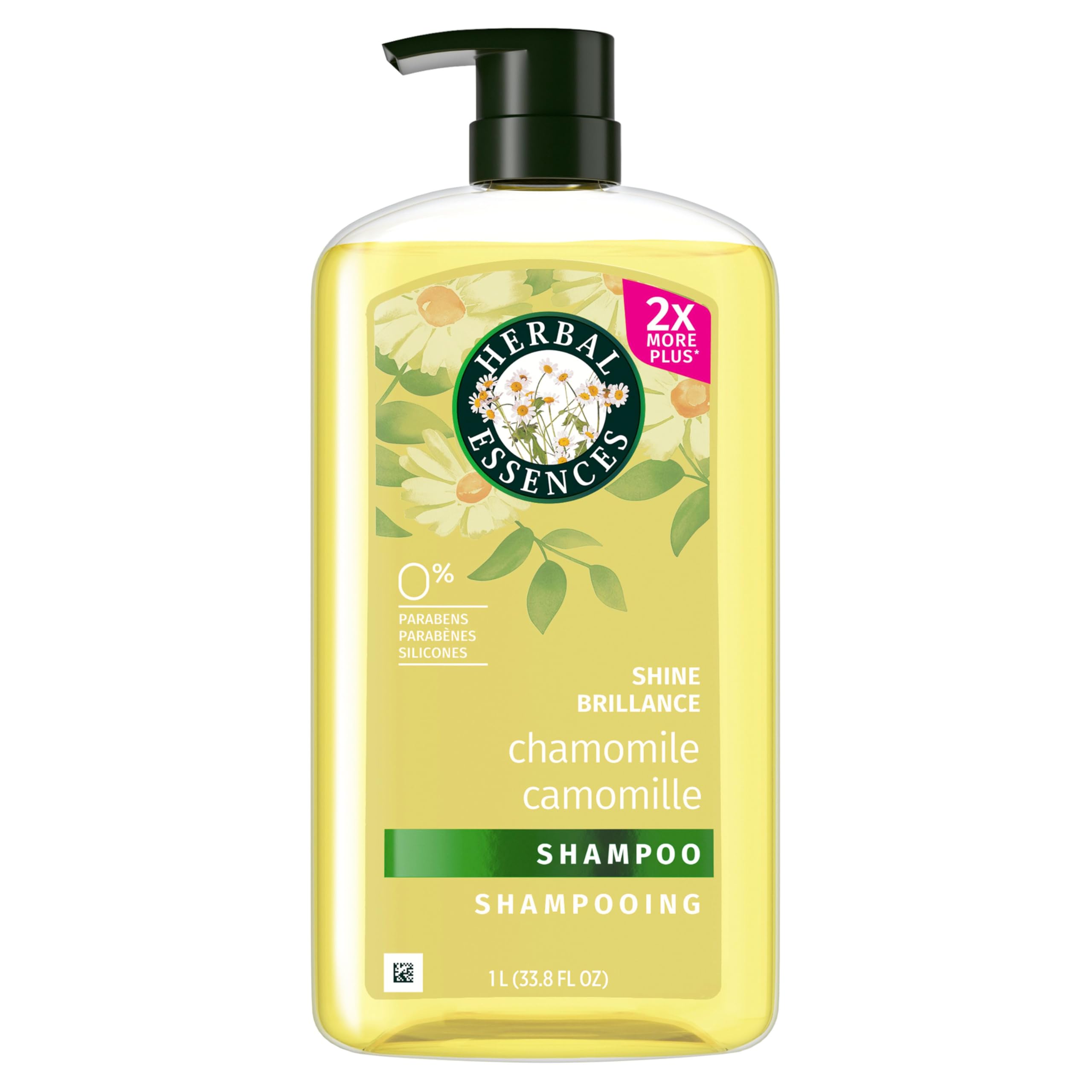 Before and after hair photo showing Herbal Essences shine improvement and smoothness