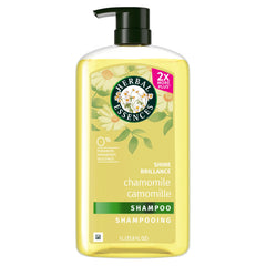Before and after hair photo showing Herbal Essences shine improvement and smoothness