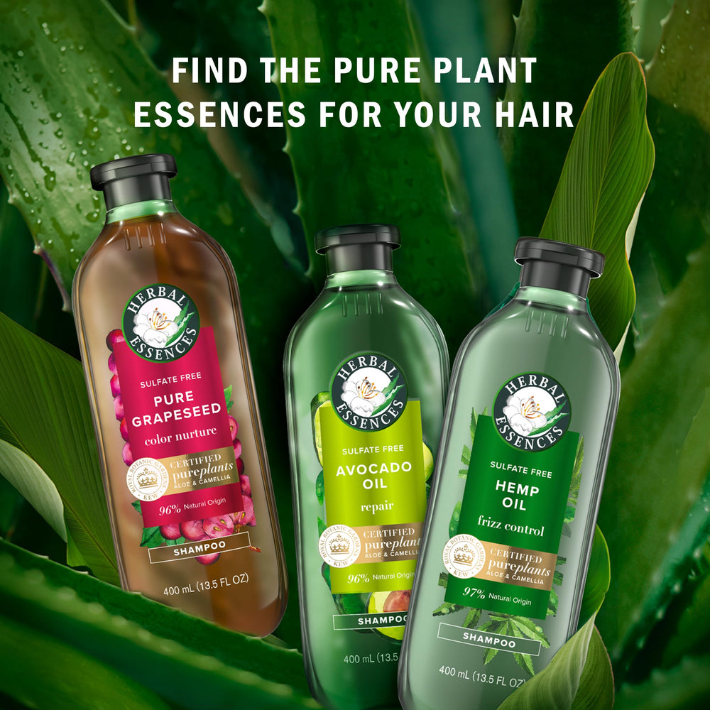 Royal Botanic Gardens Kew certified botanicals badge on Herbal Essences
