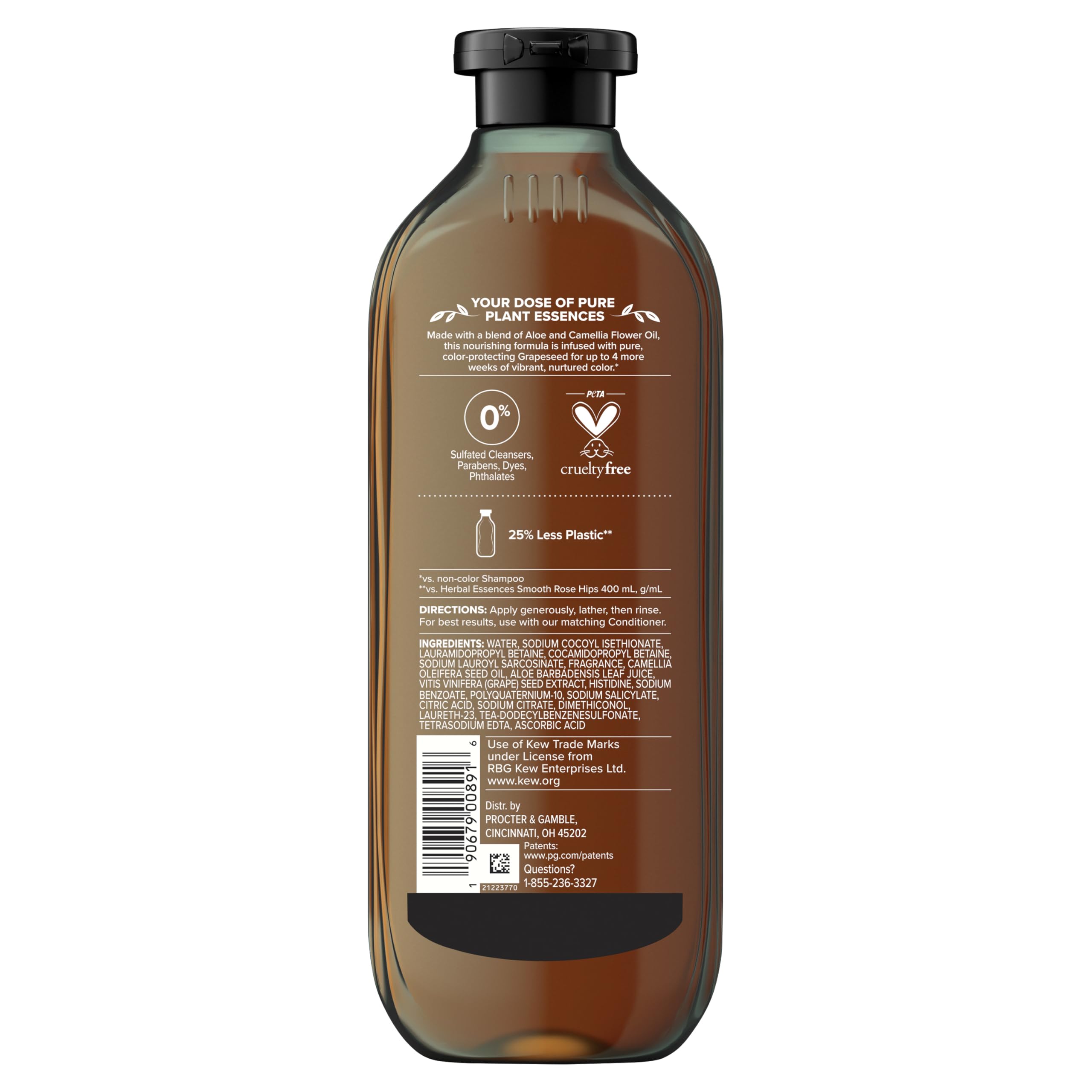 Herbal Essences shampoo on bathroom shelf styled for daily routine