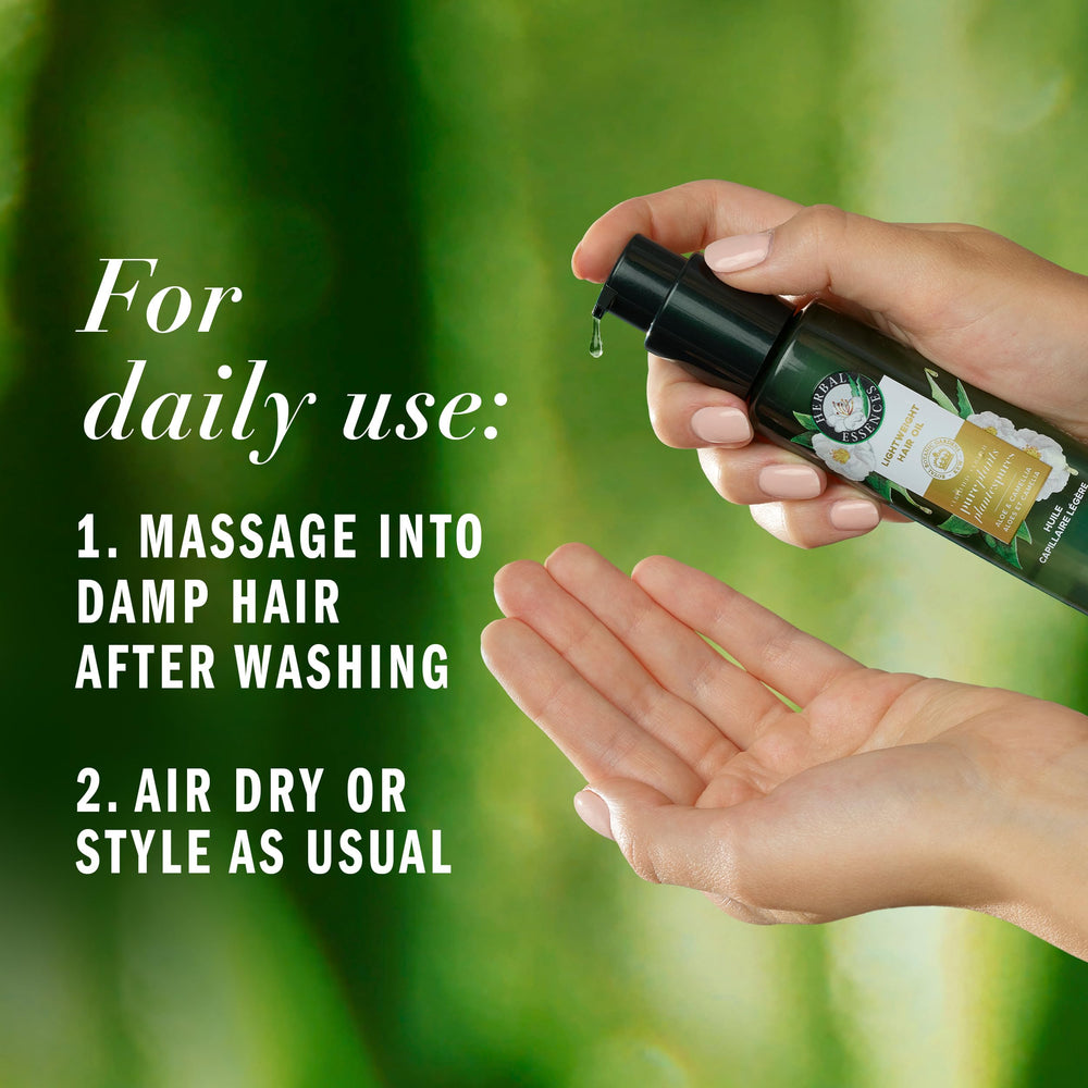 Herbal Essences pump and cap detail highlighting easy precise dispensing