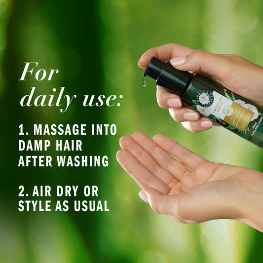 Herbal Essences pump and cap detail highlighting easy precise dispensing