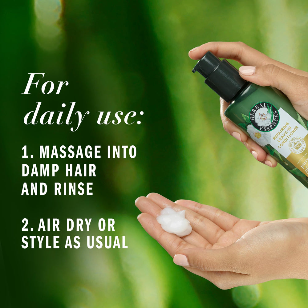Herbal Essences pump nozzle close-up, demonstrates easy precise dispense
