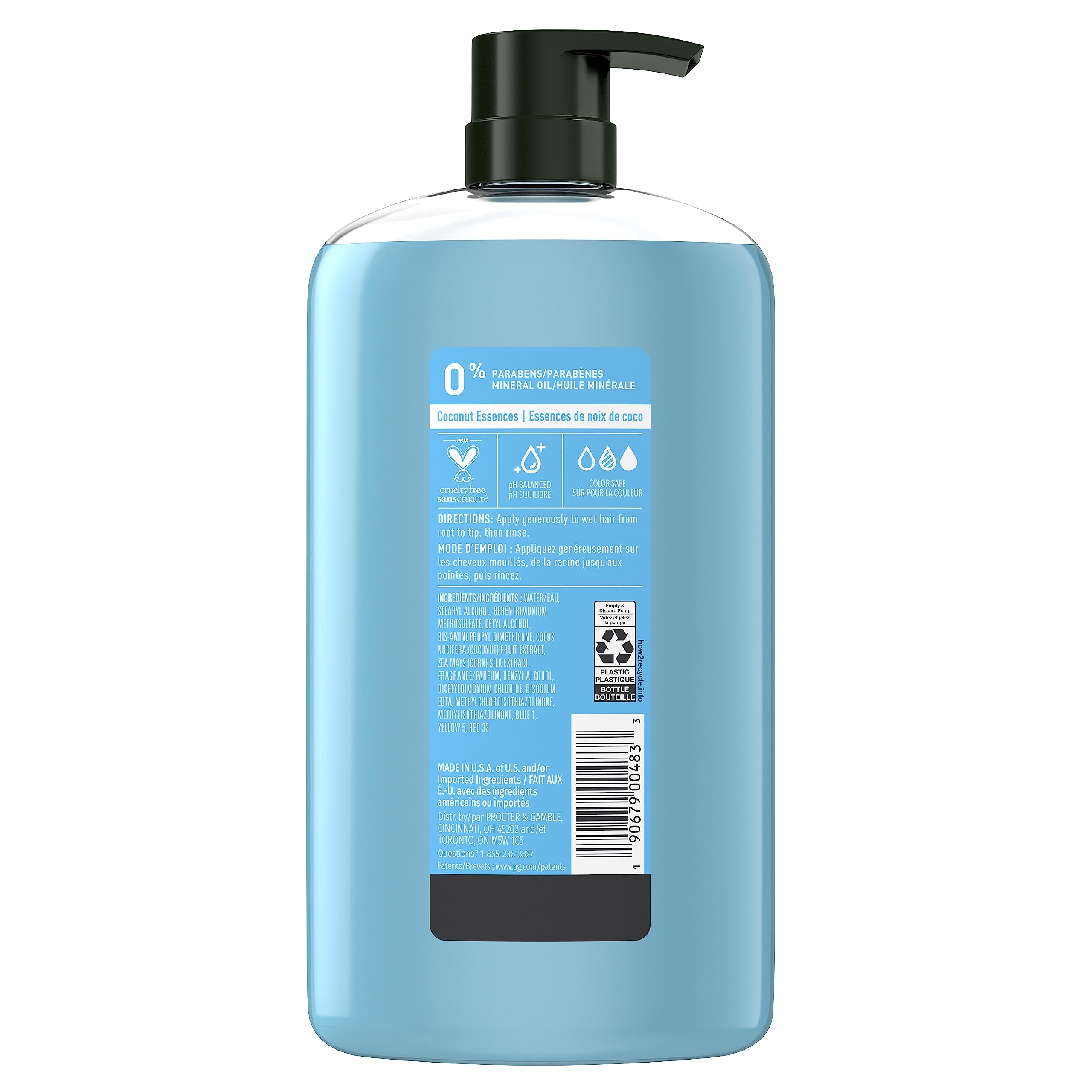Herbal Essences recyclable bottle detail highlighting eco-conscious packaging