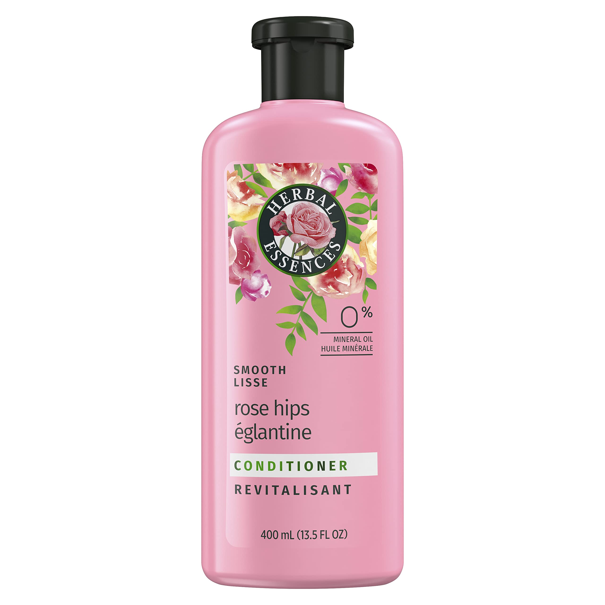 Herbal Essences bottle front showing product and smooth finish benefits