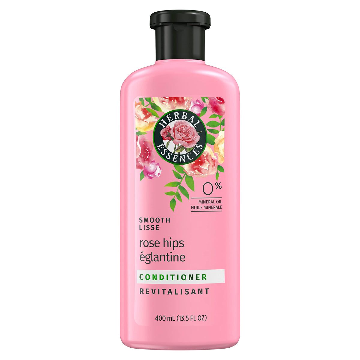Herbal Essences bottle front showing product and smooth finish benefits