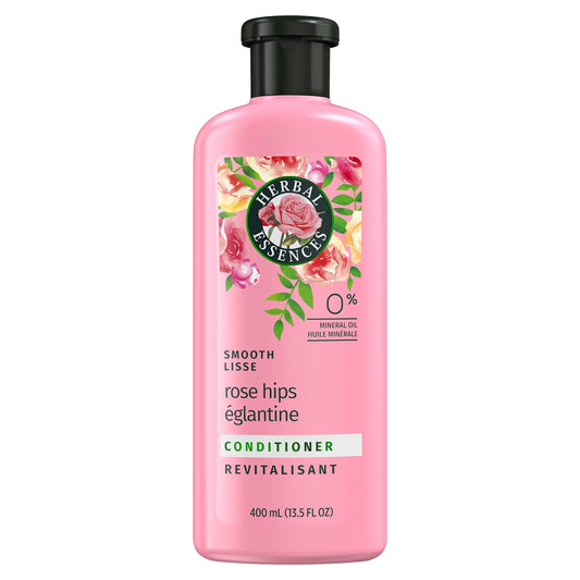 Herbal Essences bottle front showing product and smooth finish benefits