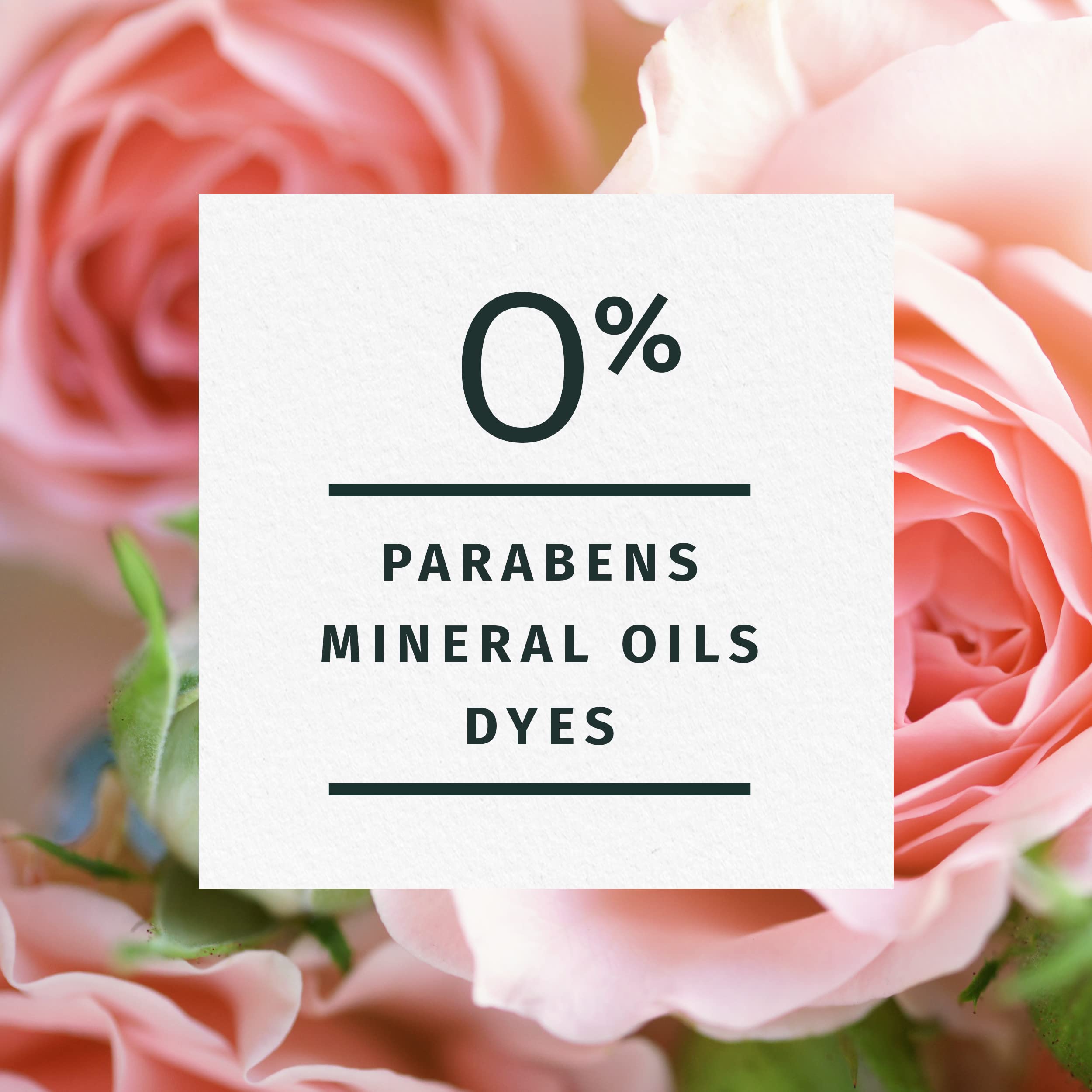 Herbal Essences label focused on rose hips and jojoba extract benefits