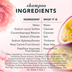 Herbal Essences bottle on shower shelf styled with plants, suggests natural scent experience