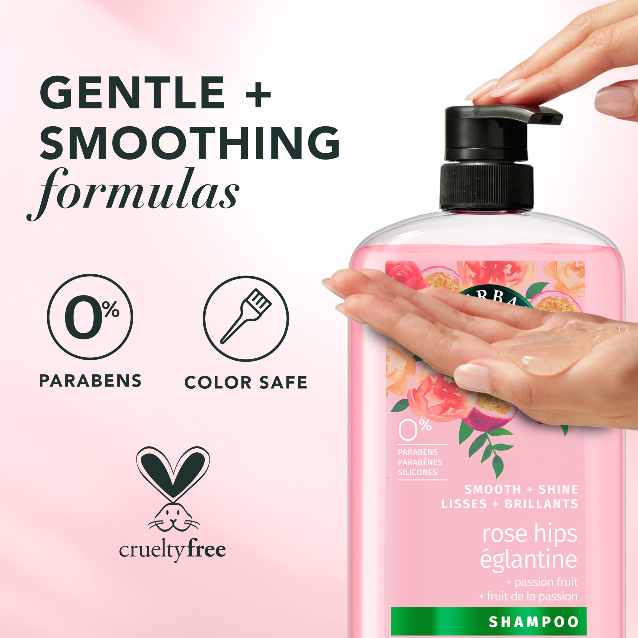 Herbal Essences creamy lather in hand demonstrating gentle cleansing and foam