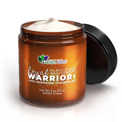 Herbal Mana jar front view showing product and benefits