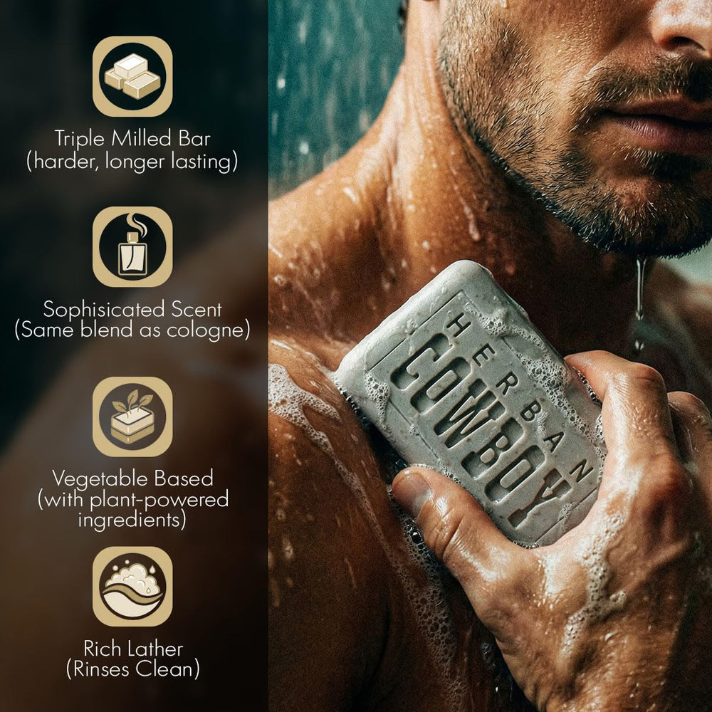 Herban Cowboy dusk side label close-up highlighting ingredients and phthalate-free claim