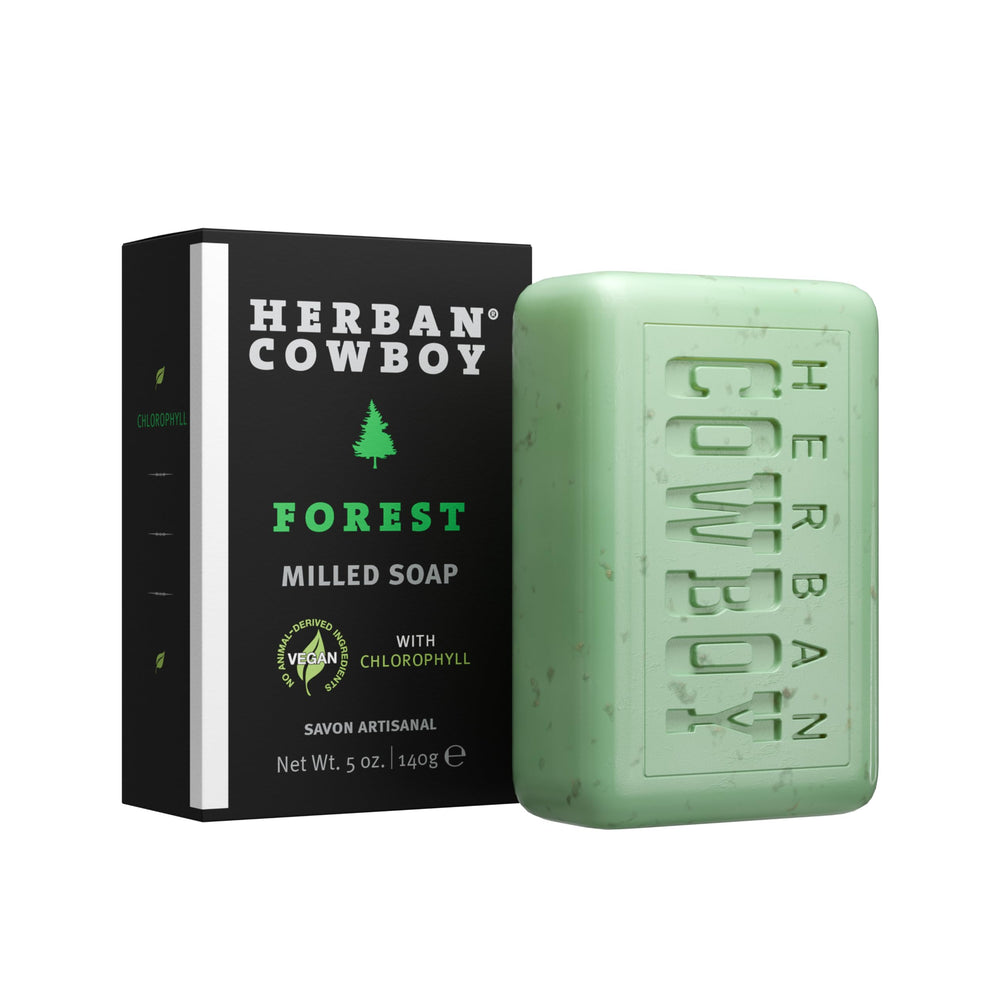Herban Cowboy front packaging showing 5 oz bar and brand name for trustworthy presentation