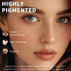 HerbBliss before and after brows showing fuller defined, natural result