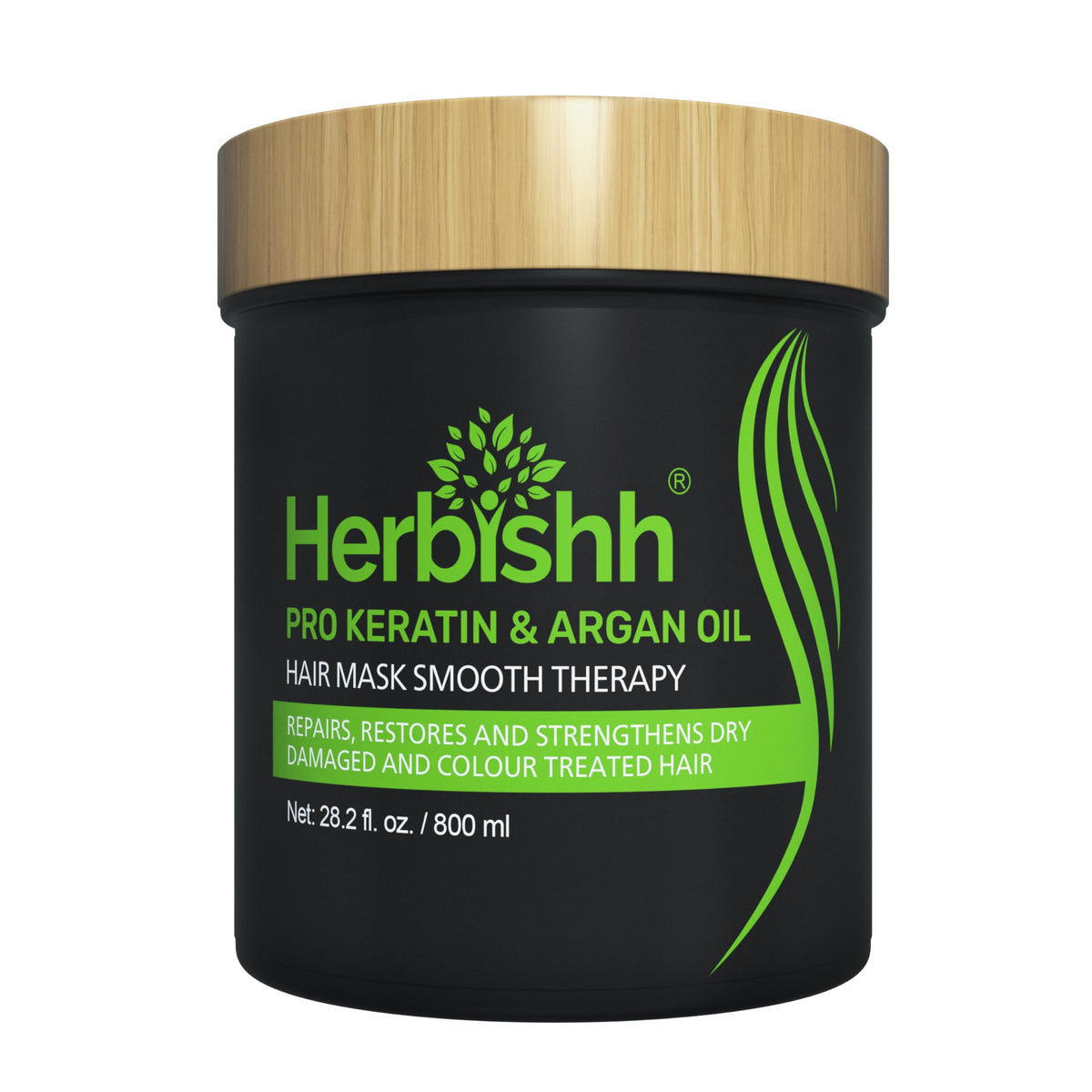 Herbishh front jar view showing label and large 800ml benefit