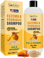 Herblov shampoo front bottle showing clean packaging and soothing benefit