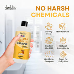 Herblov creamy lather texture demonstrating gentle cleansing and moisture