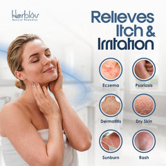 Herblov soap close-up texture highlighting creamy oats and soothing surface