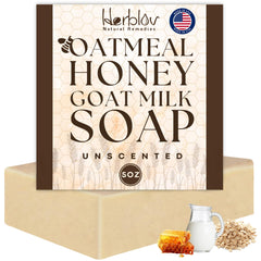 Herblov front packaging showing oat and goat milk benefits