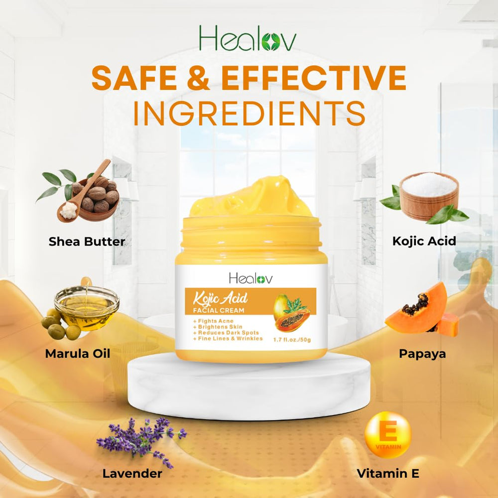 Herblov ingredient label close-up showing key brightening components