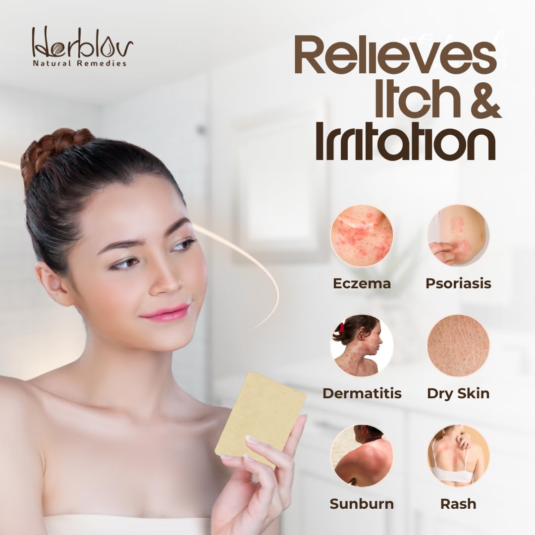 Herblov lather in hand demonstrating creamy, moisturizing foam