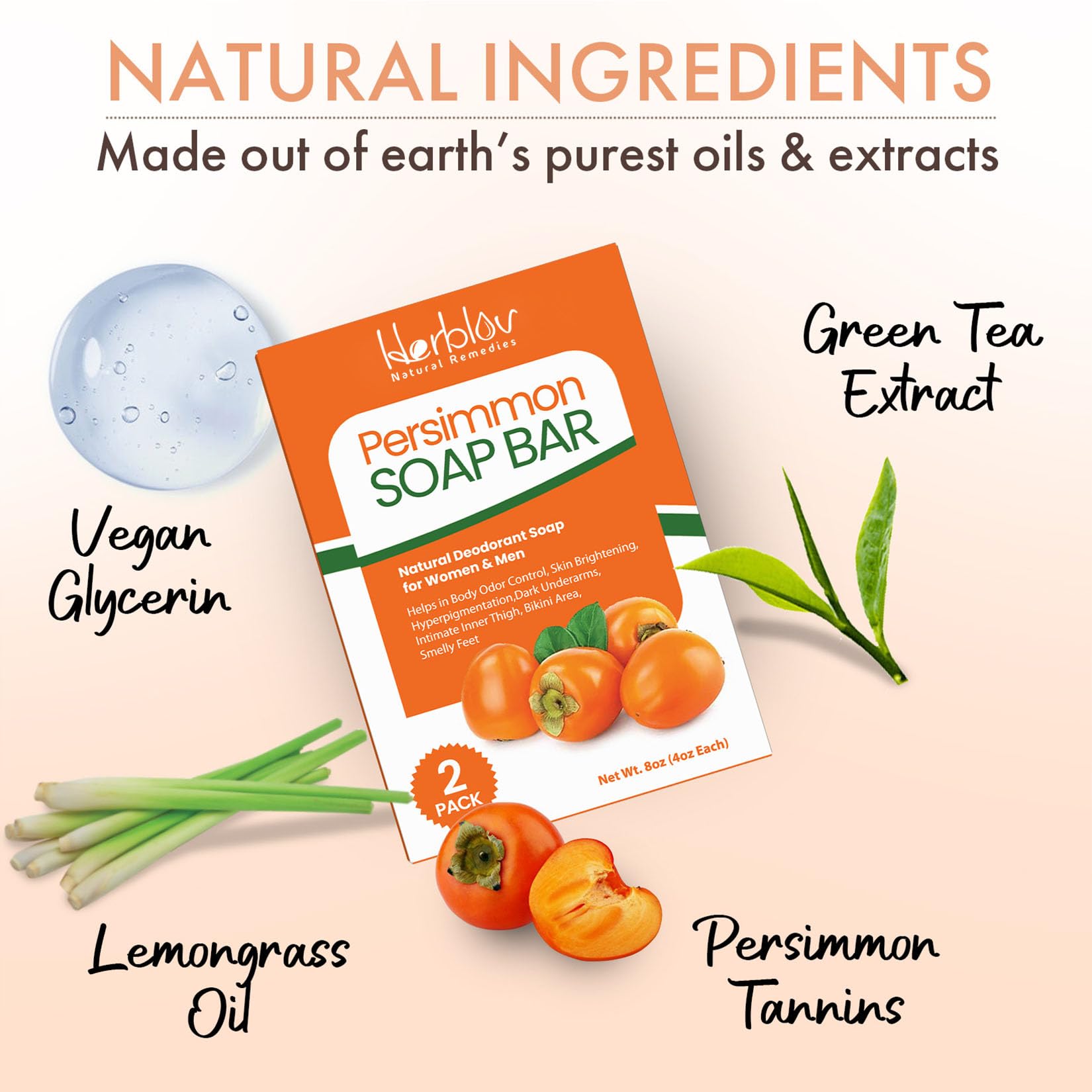 Herblov soap used on feet showing odor control and refreshed skin benefit