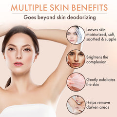 Herblov lather in hand demonstrating effective deodorizing foam and soft skin
