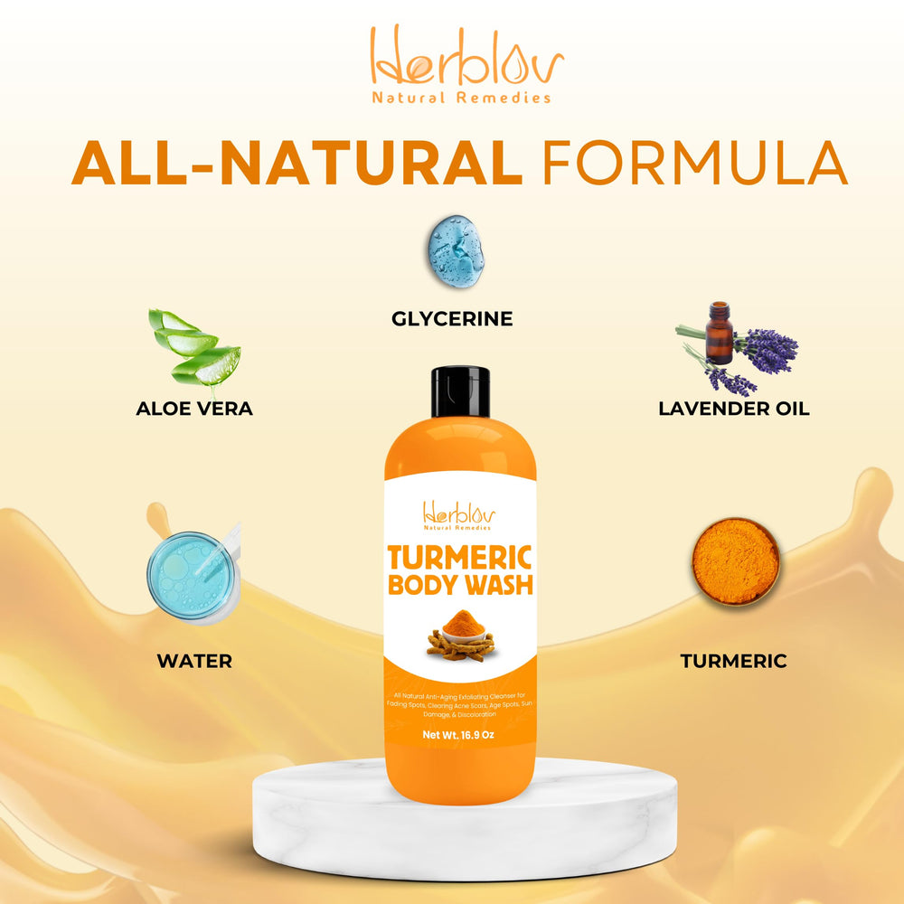 Herblov bottle beside hand for scale showing travel-friendly size