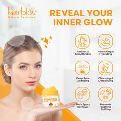 Herblov cream being applied to hand demonstrating hydration and glow