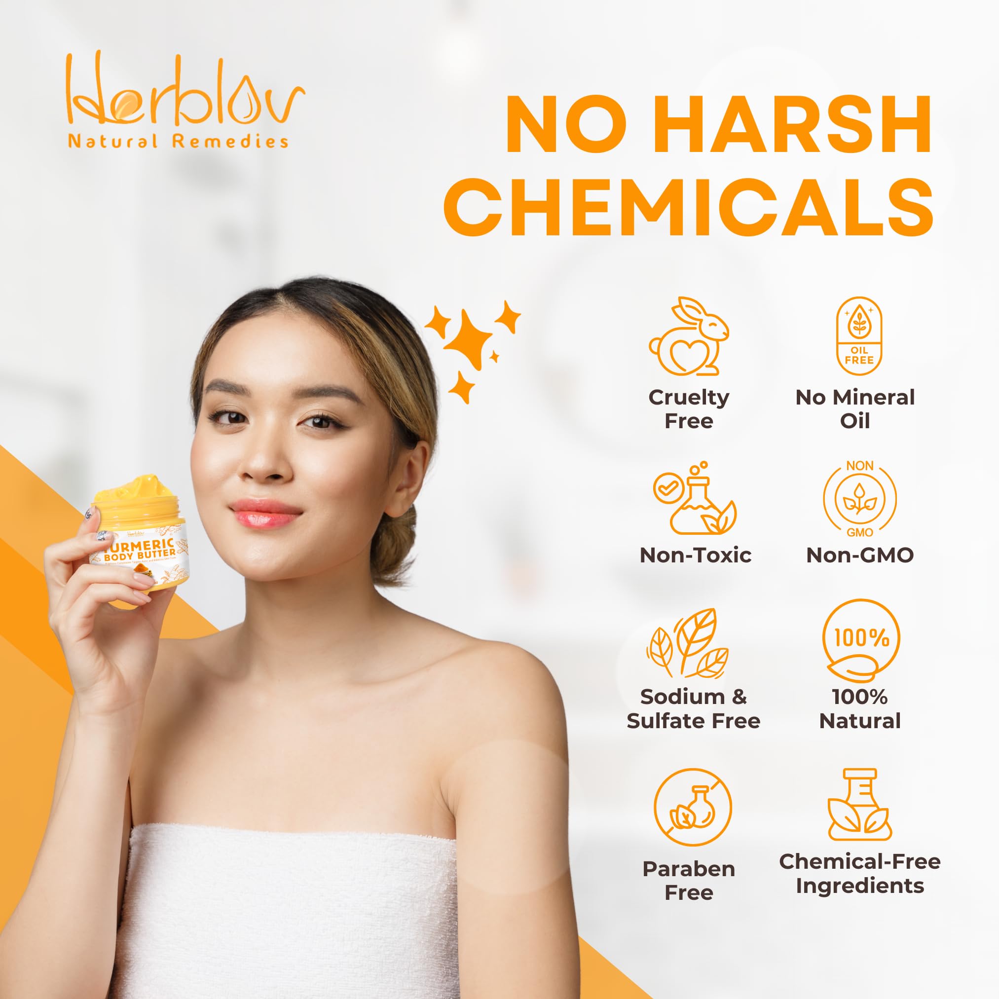 Herblov cream used on cheek illustrating evening of skin tone