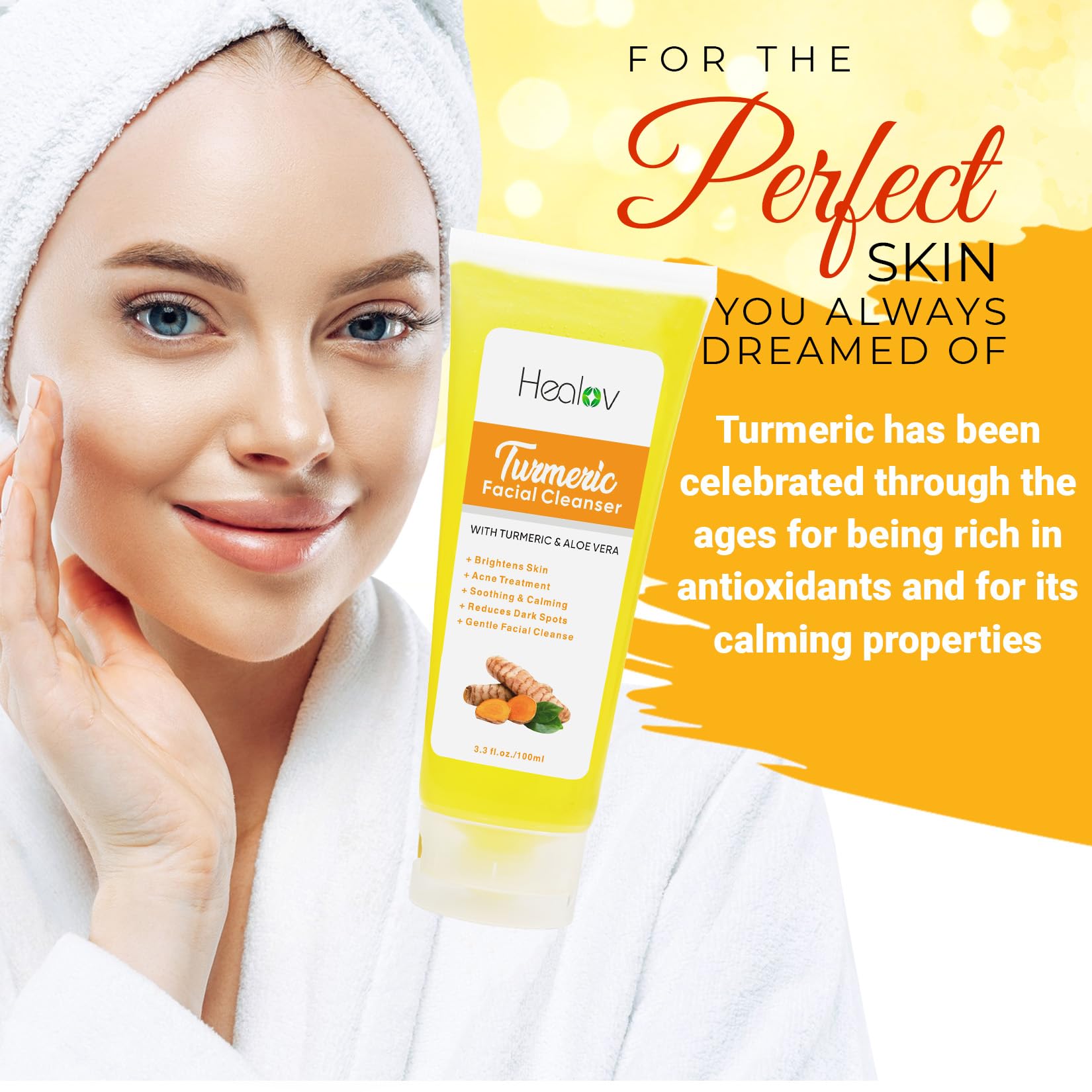 Herblov pump producing foam for gentle daily cleansing