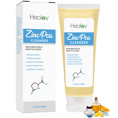 Herblov zinc face wash front bar showing packaging and calm skin benefit