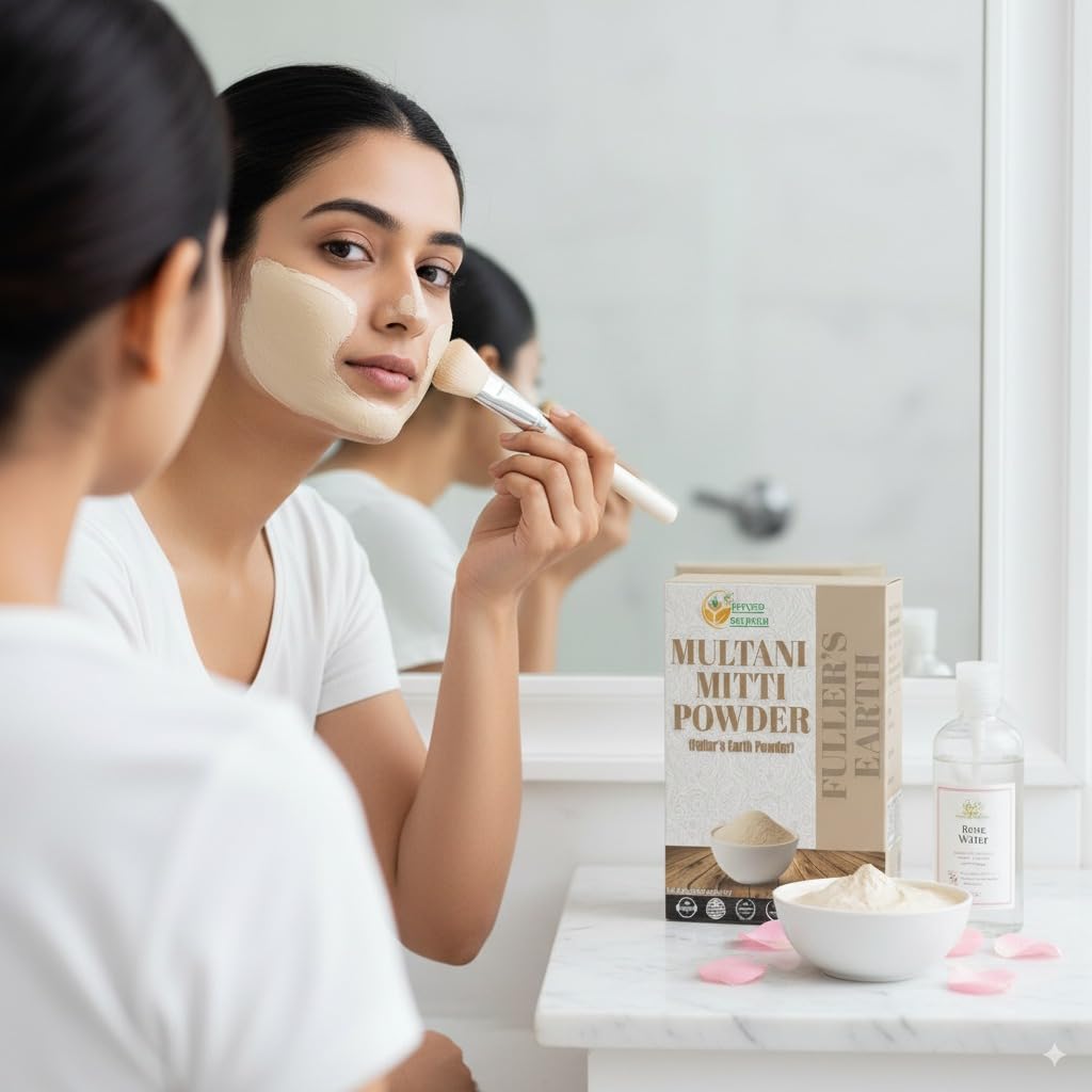Herbs Botanica mask mixed with rose water for gentle skin soothing