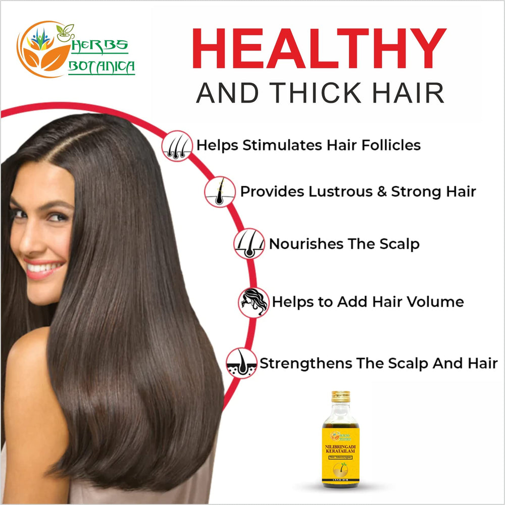 Applying Herbs Botanica oil to hair ends to hydrate and reduce frizz benefit