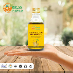 Packaging and cap detail of Herbs Botanica bottle showing secure closure and freshness benefit