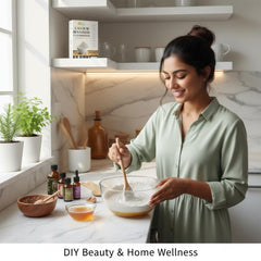 Herbs Botanica tooth powder setup showing natural oral care option
