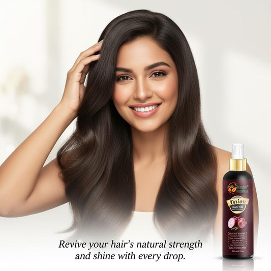 Herbs Botanica oil pour close-up showing silky texture for easy absorption
