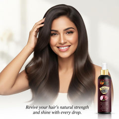 Herbs Botanica oil pour close-up showing silky texture for easy absorption