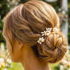HEREAD bride wearing pins outdoors, presents romantic accessory benefit