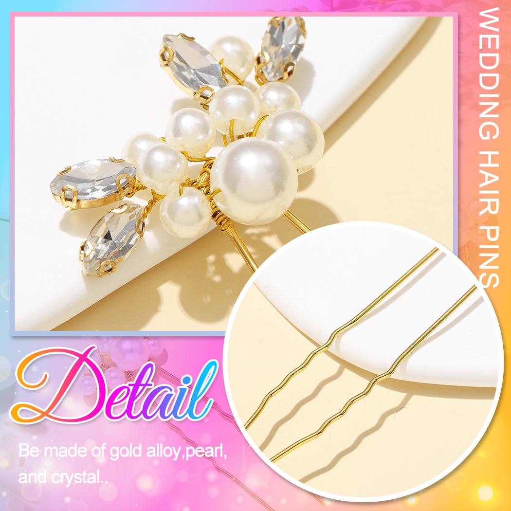 HEREAD three pins inserted in an updo, demonstrates decorative wedding use