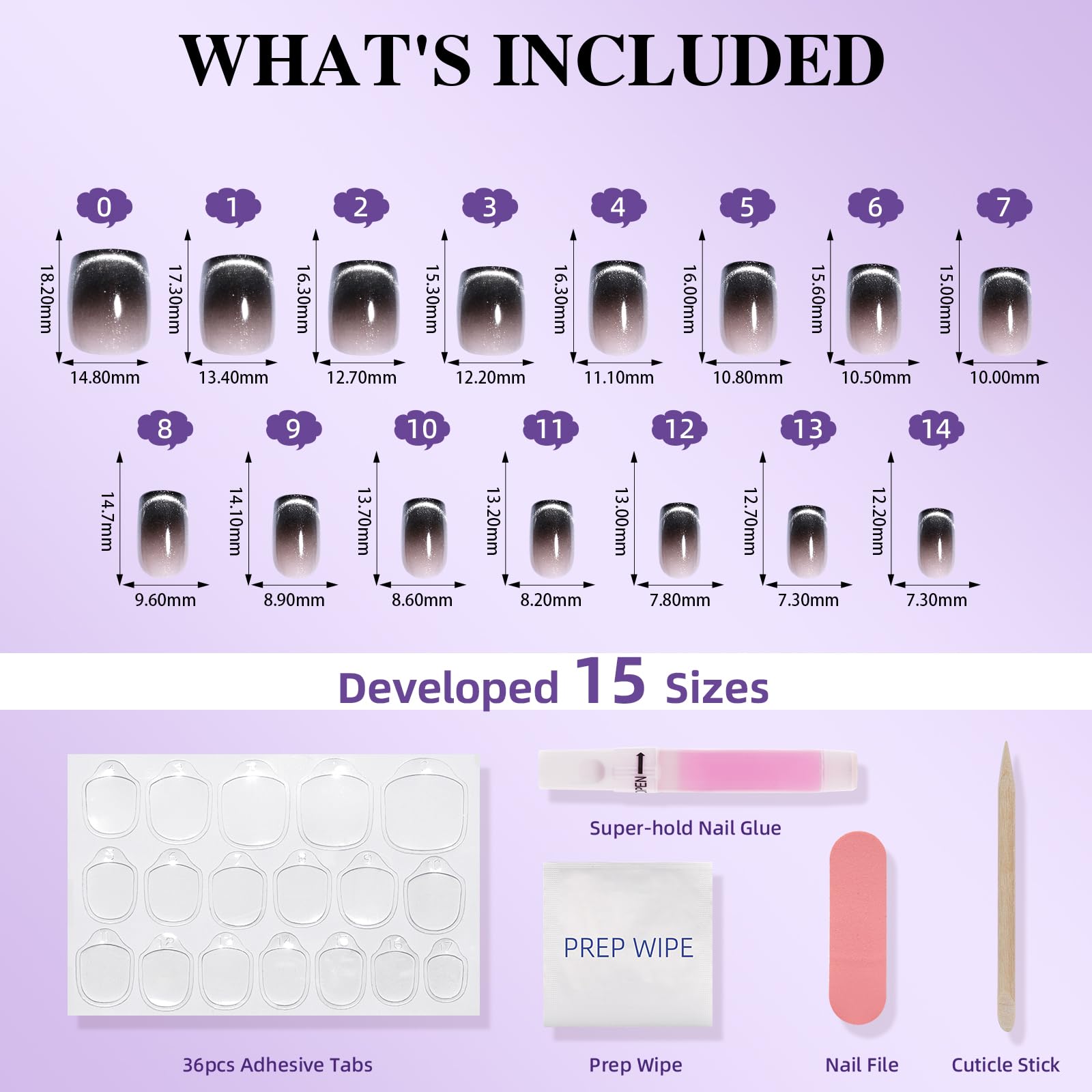 herlight full 30pcs layout with glue, tabs, wooden stick and file for complete application