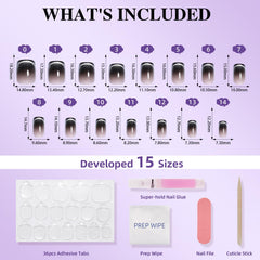 herlight full 30pcs layout with glue, tabs, wooden stick and file for complete application