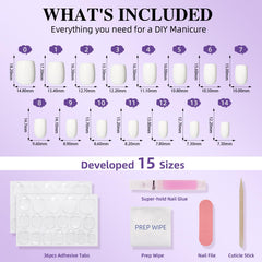 Herlight kit contents with glue, adhesive tabs, stick and mini file included