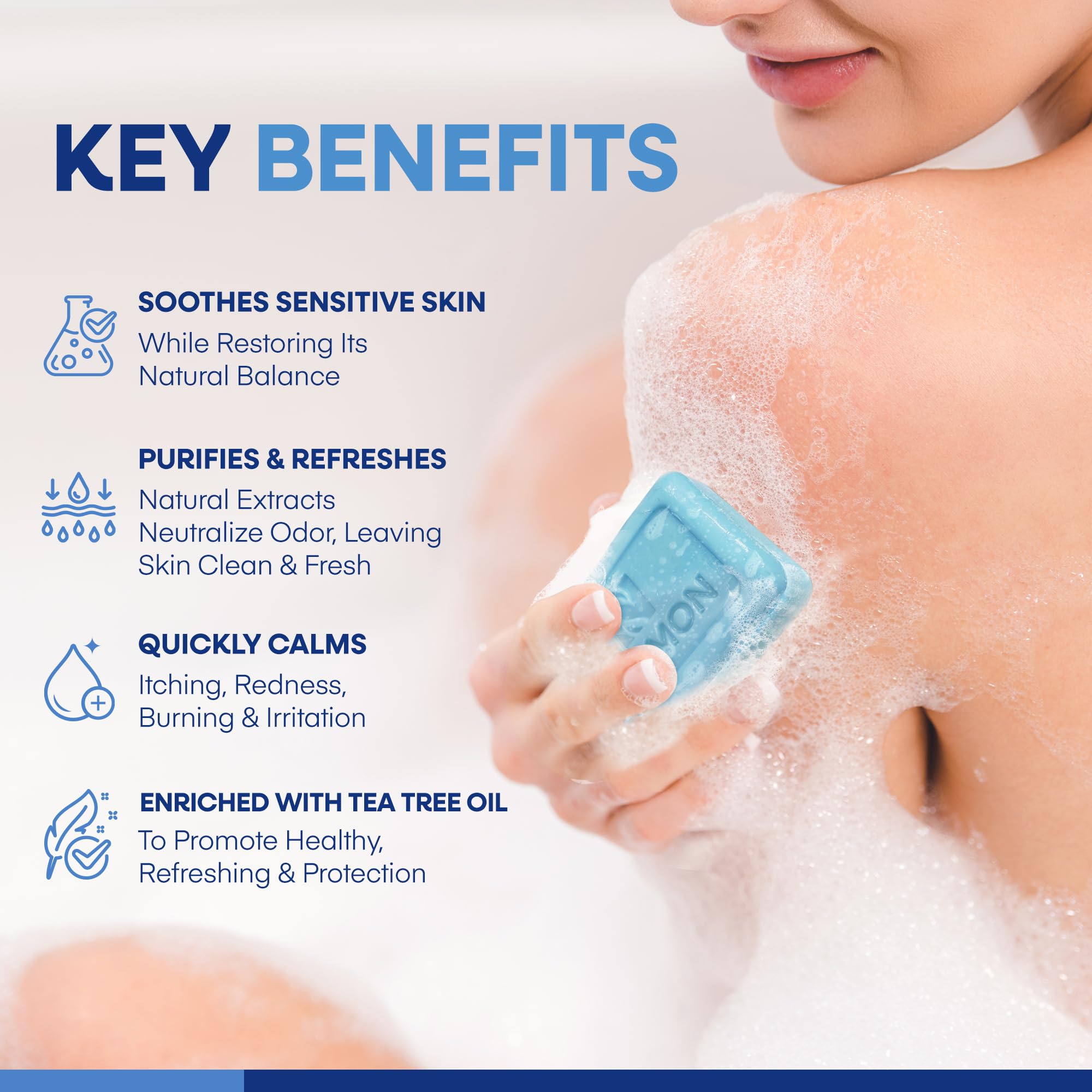 Hermon bar lathering in hand demonstrating effective cleansing