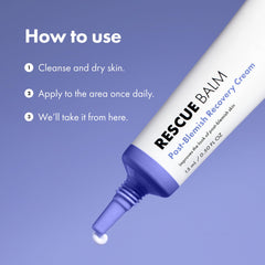 Hero Cosmetics Rescue Balm product label and partial ingredient list highlighting simplicity