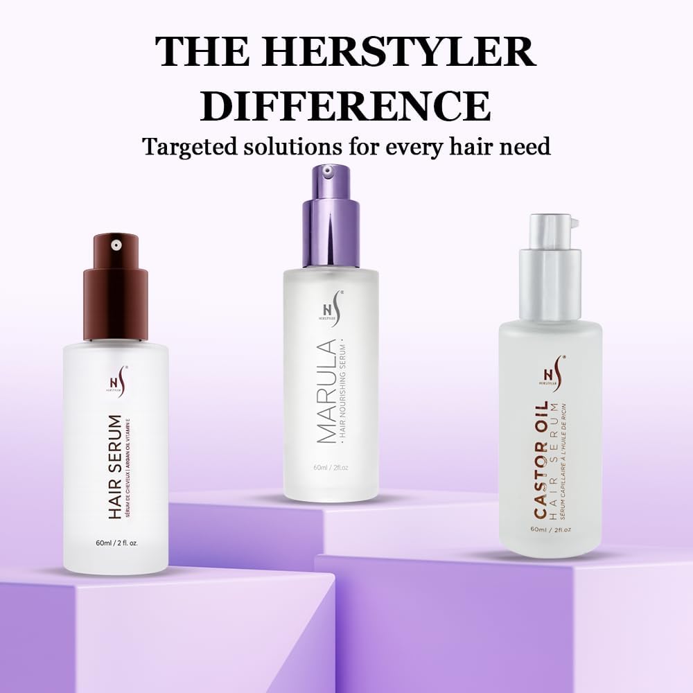 HerStyler used with flat iron to show improved slip and smoother styling