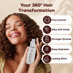 HerStyler serum dropper releasing glossy texture for easy absorption