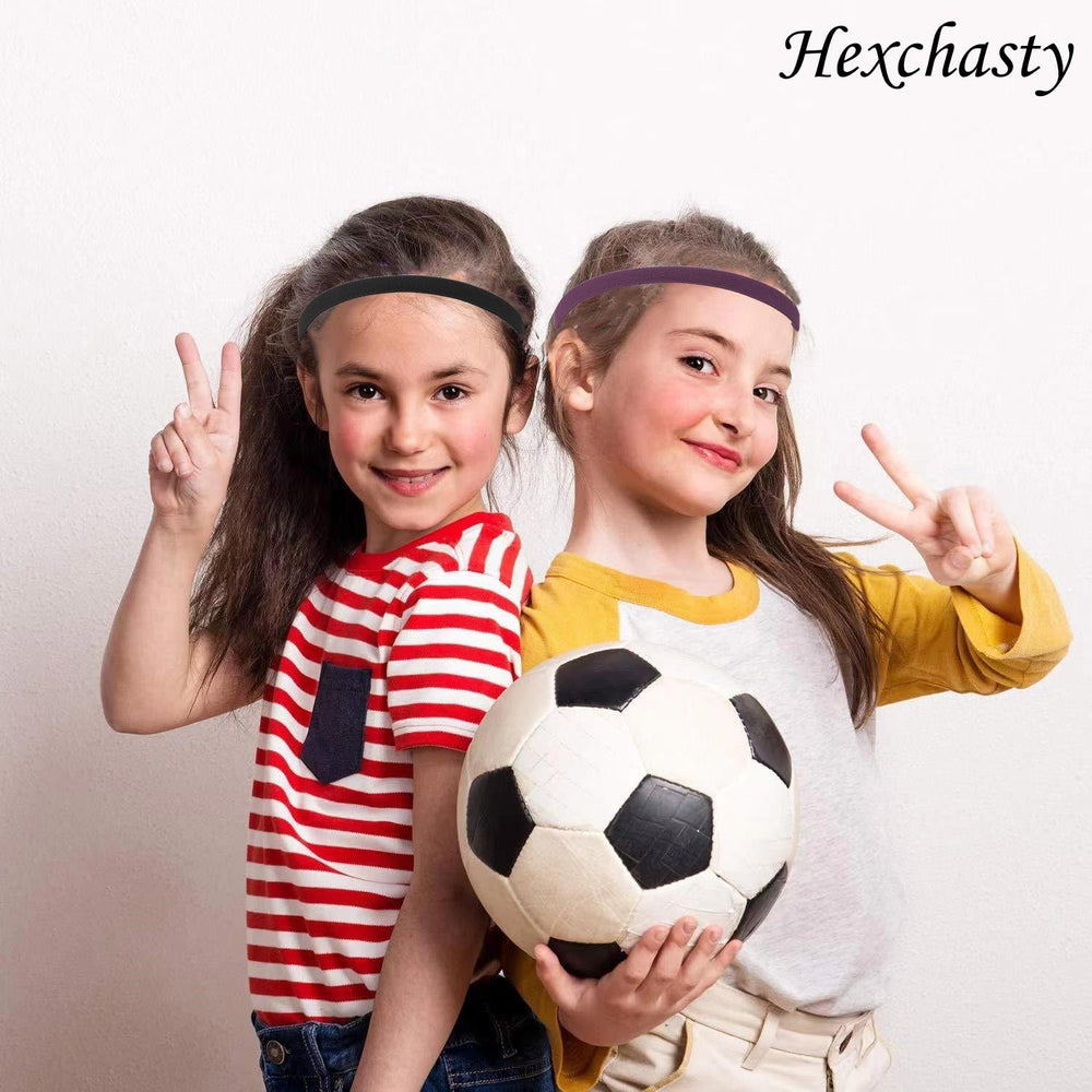 Hexchasty headband on hand showing slim size for easy carrying and storage