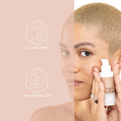 Hey Honey before and after split face showing redness reduction benefit