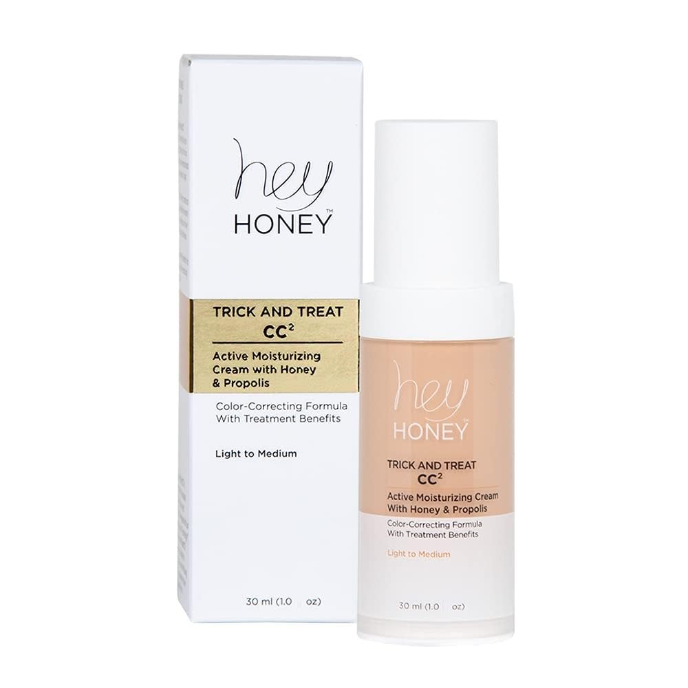 Hey Honey open cap showing cream texture and non-greasy feel benefit